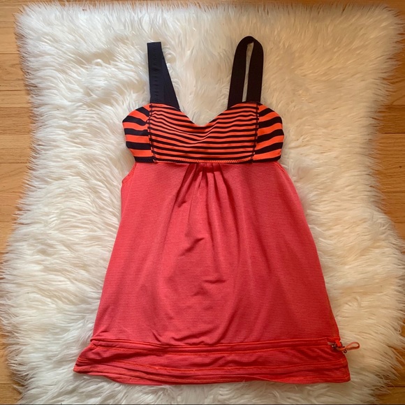 lululemon athletica Tops - Lululemon Run Back On Track Built-in Bra Tank Top